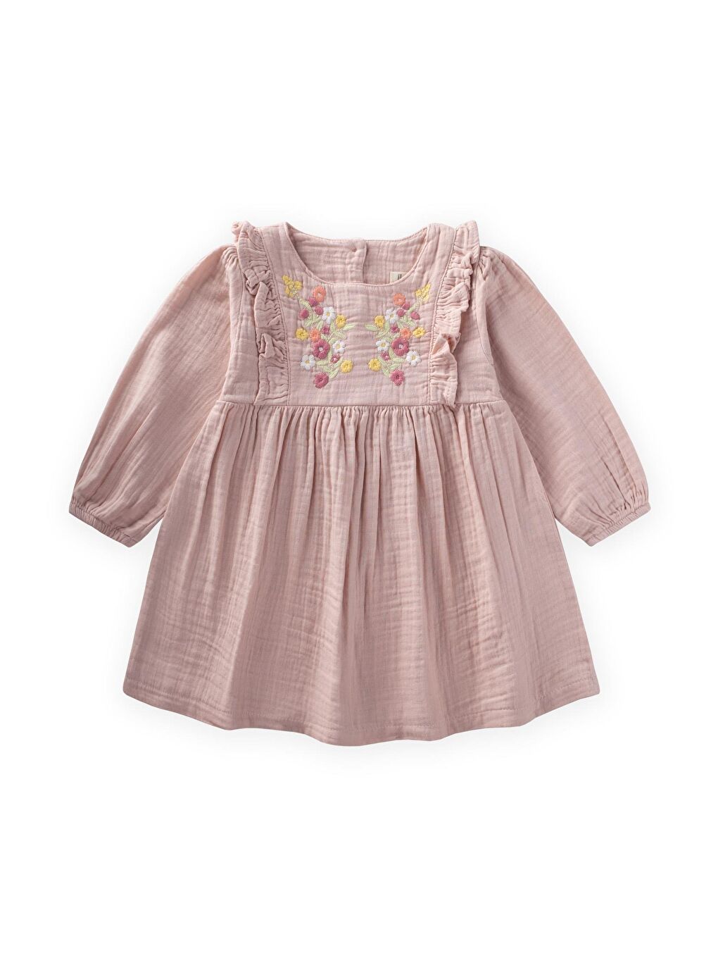 Elbise 1-10 Yaş Pudra Pembe-1