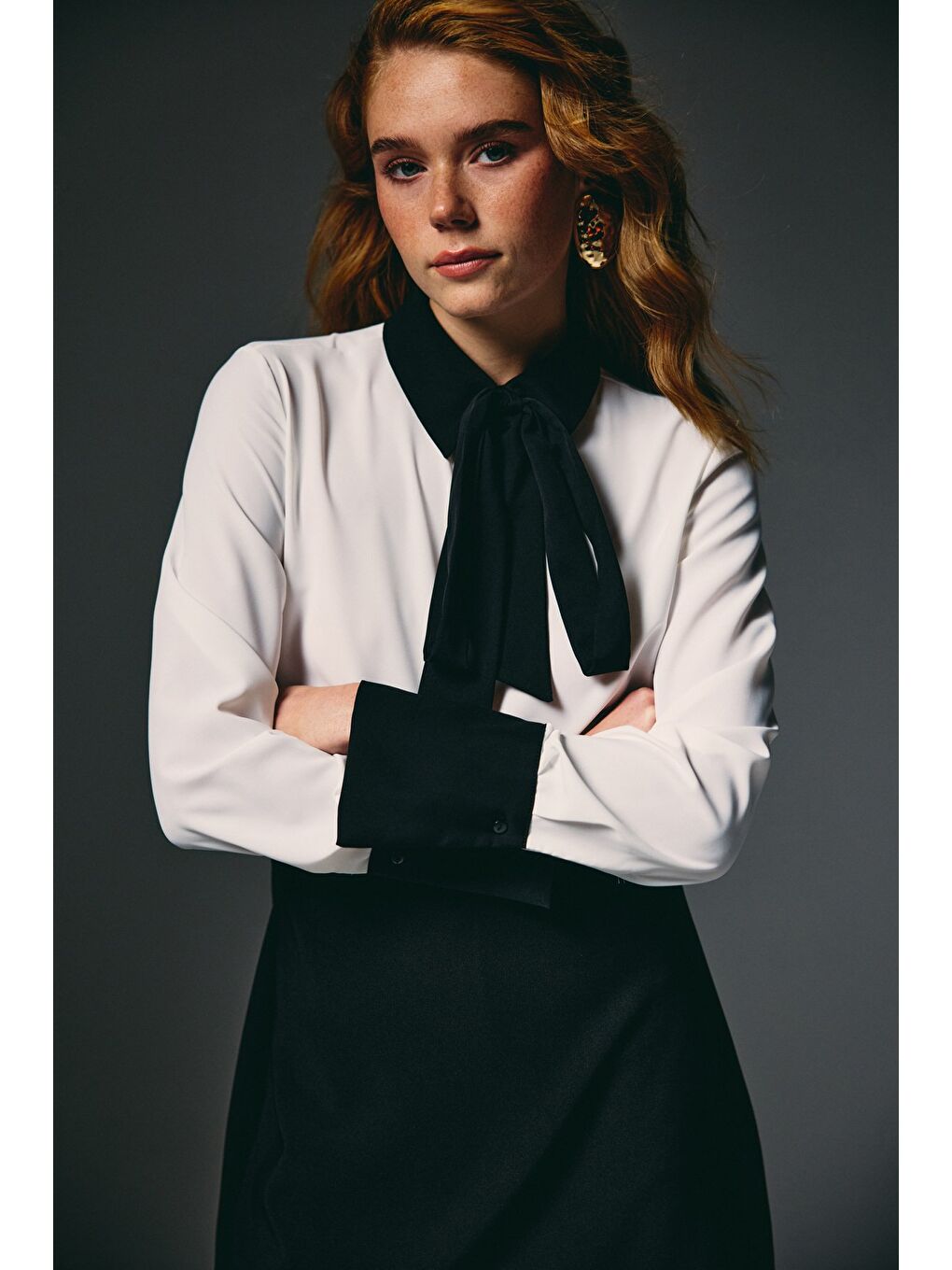 Kontrast Klasik Gömlek - Ekru-4