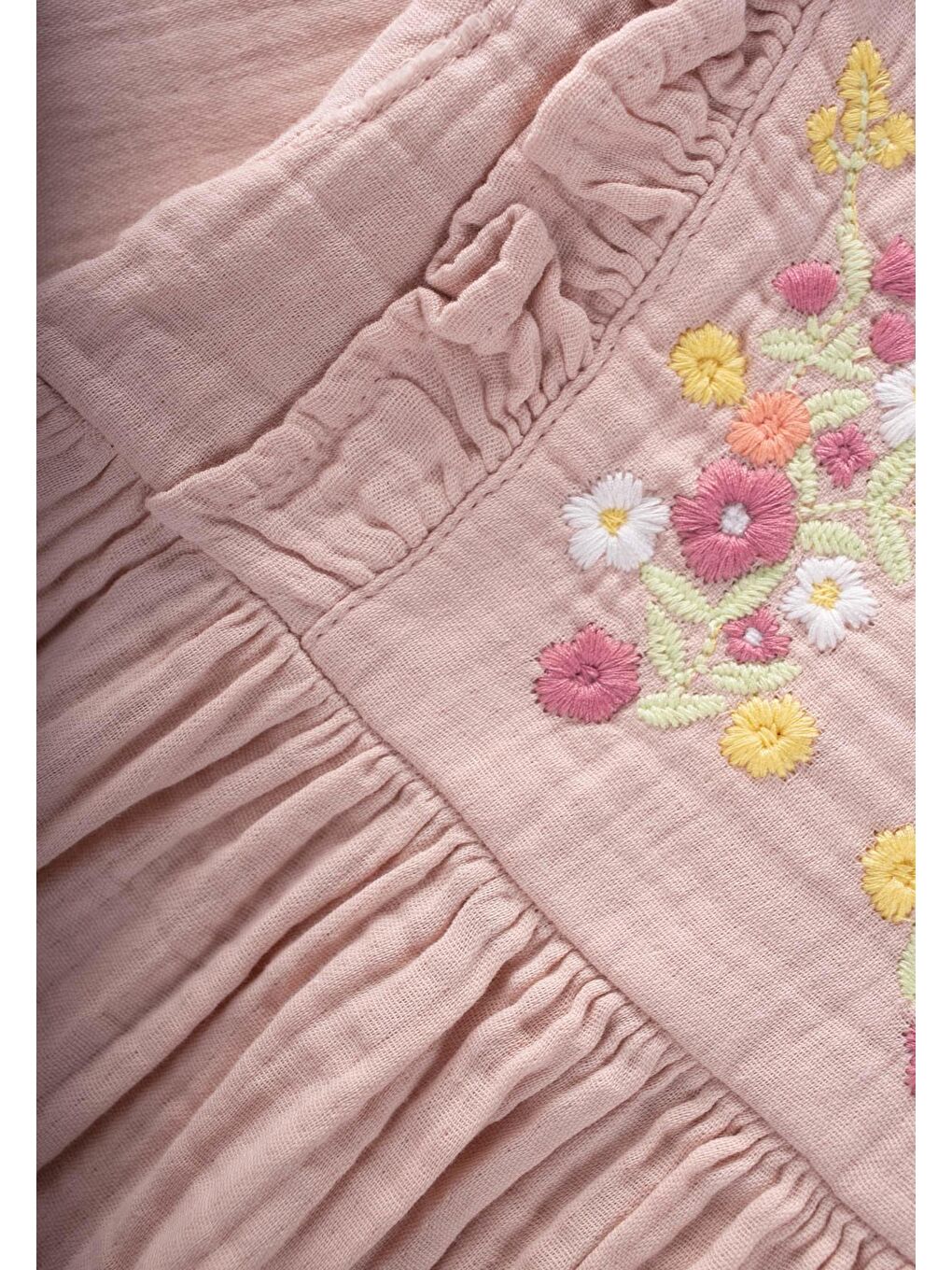 Elbise 1-10 Yaş Pudra Pembe-3