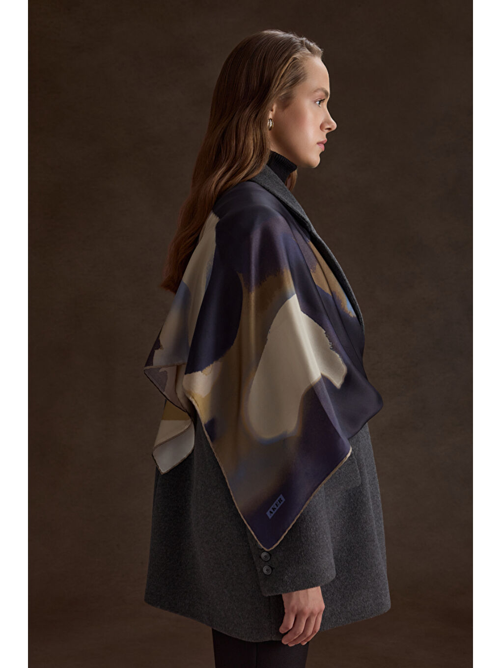 Antrasit Oversize Fit Kalın Ceket-3