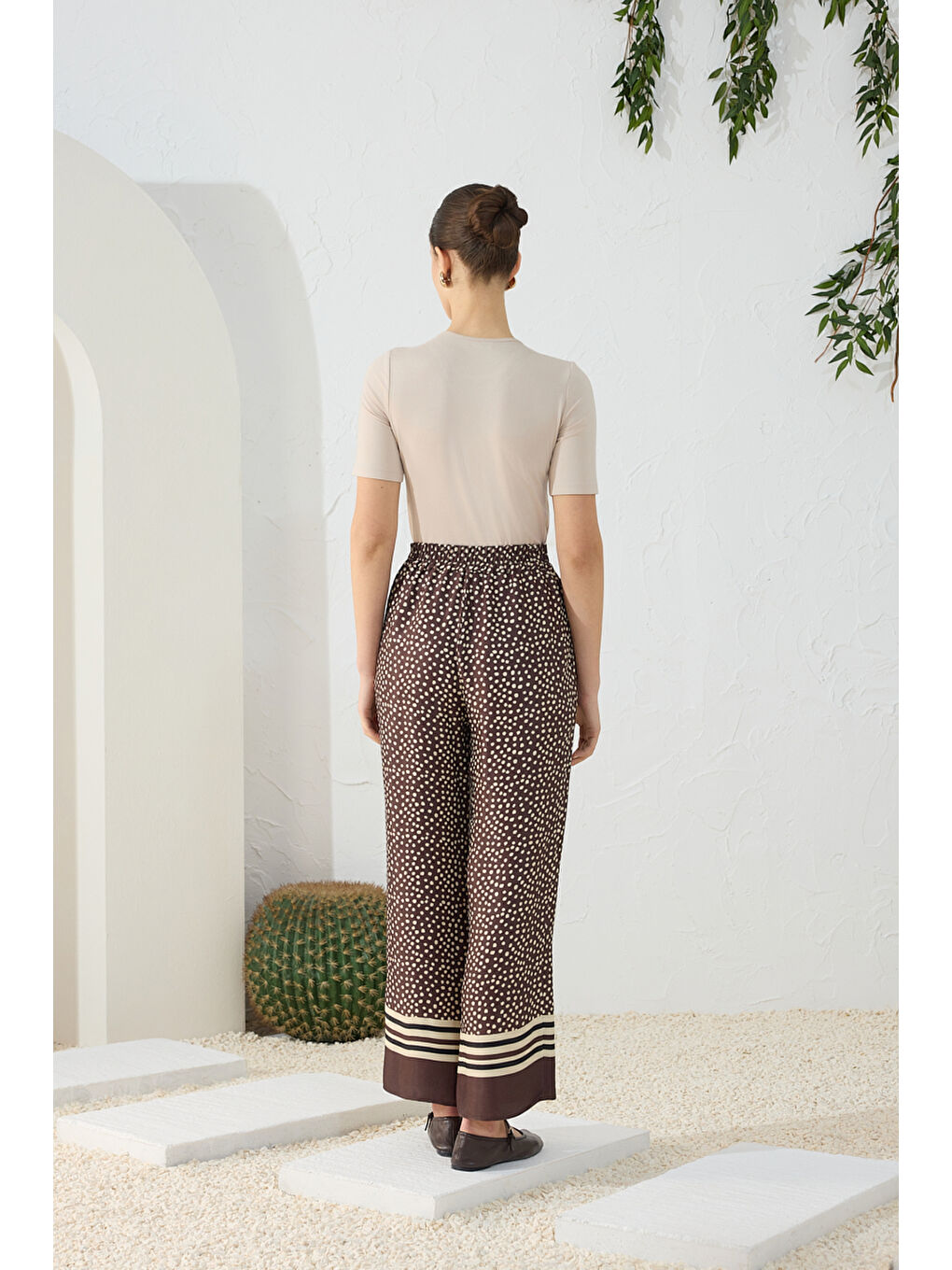 Kahverengi Desenli Pantolon-5