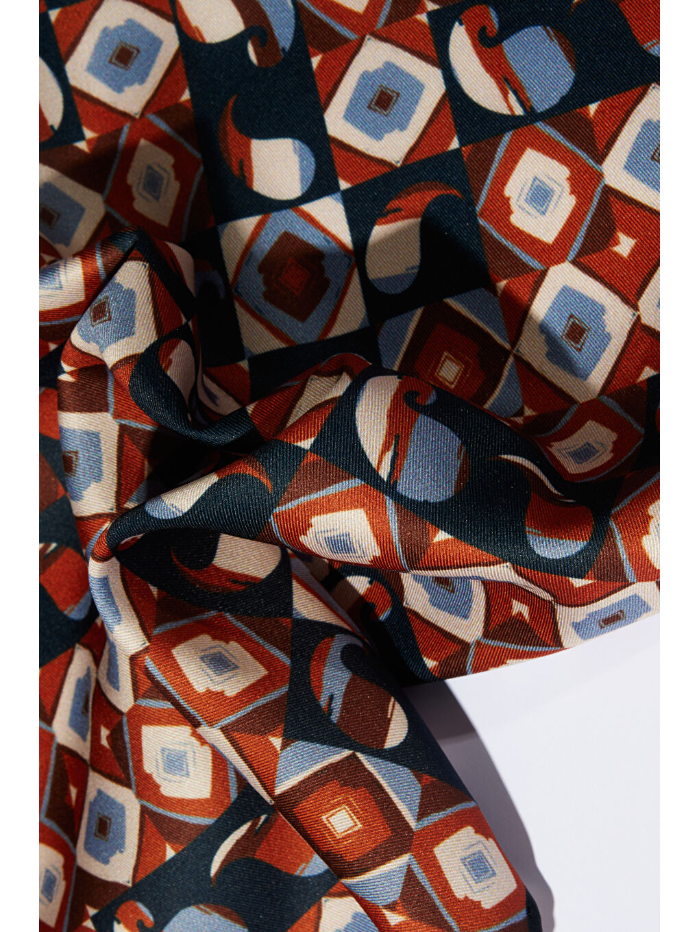 Erkek Lacivert-Bordo Desenli Mendil-2