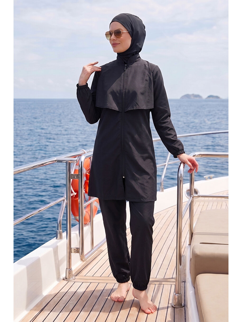 Paraşüt Tam Kapalı Tesettür Mayo 20251 Siyah
