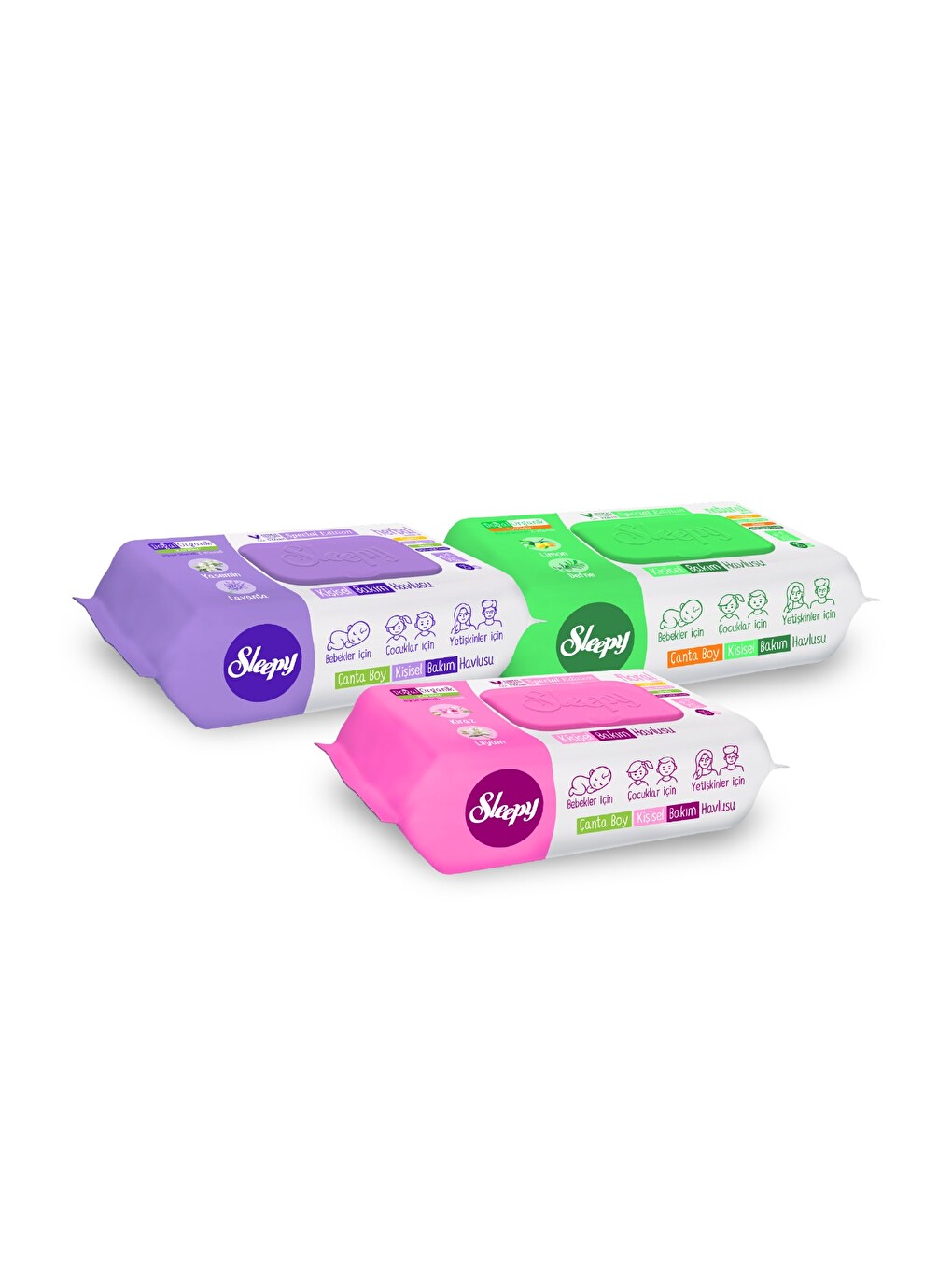 Natural + Floral + Herbal Kişisel Bakım Havlusu Çanta Boy 3x25 (75 Yaprak)-1