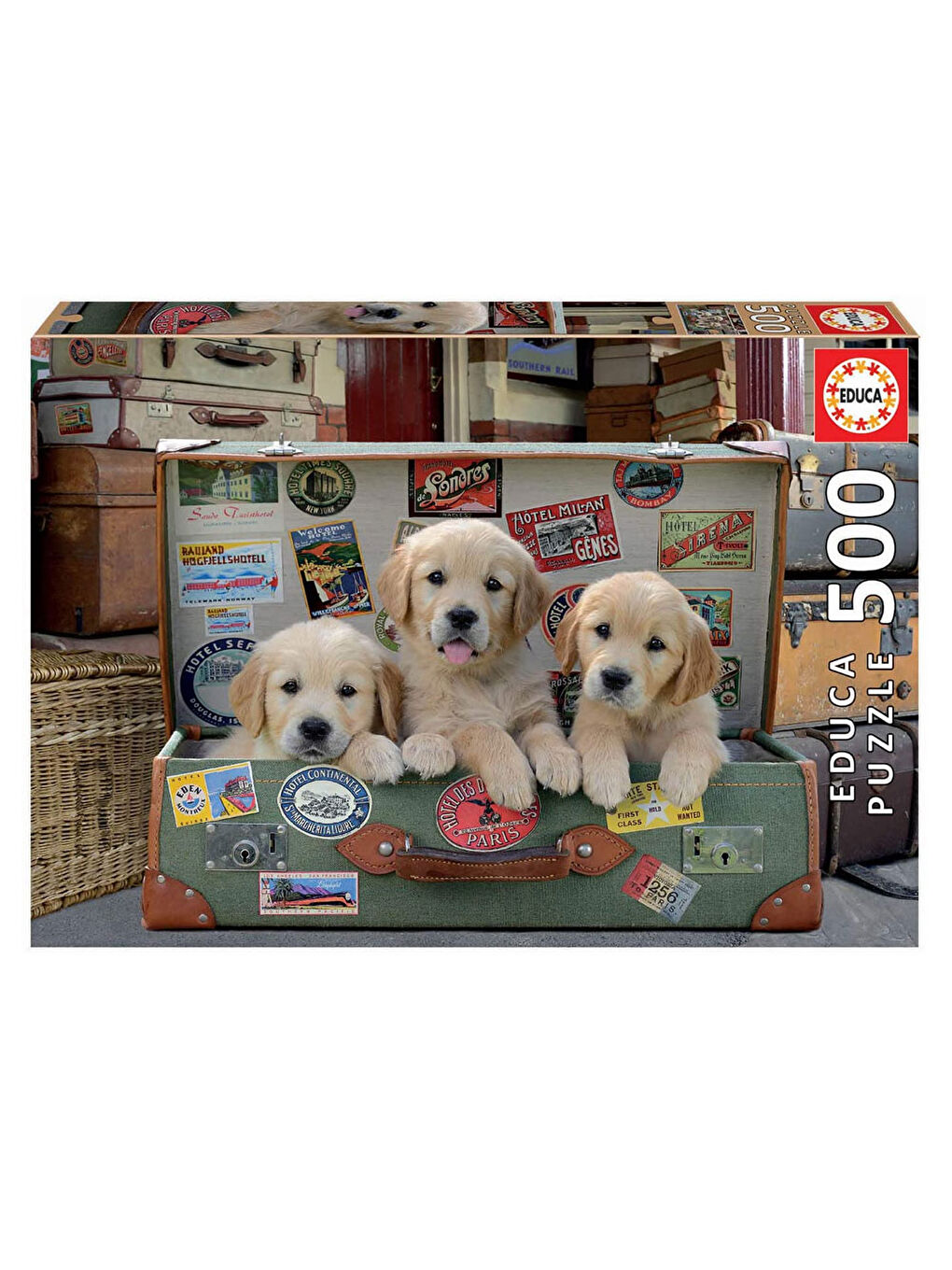 Puzzle 500 Parça Bavuldaki Yavrular 17645