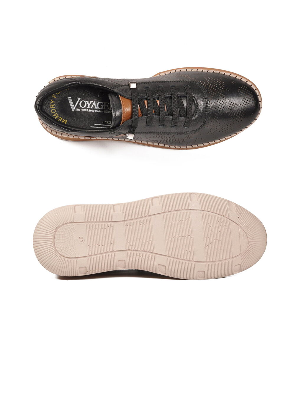 Siyah Hakiki Deri Anatomik Kadın Casual Ayakkabı Z543 Z-4