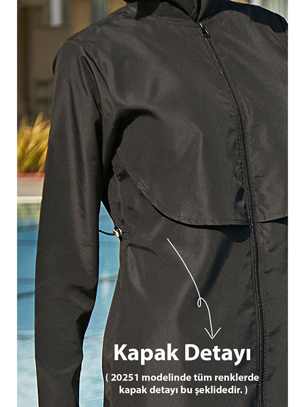 Paraşüt Tam Kapalı Tesettür Mayo 20251 Siyah-2