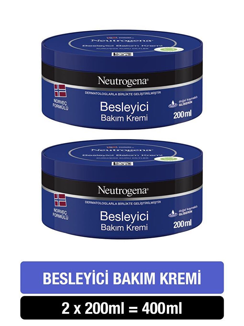 Neutrogena Renksiz Norveç Formülü Besleyici Bakım Kremi 200 Ml X 2 Adet