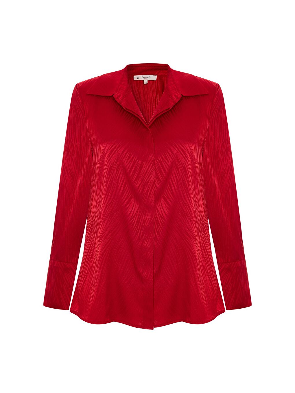 Zebra Desenli Gömlek - Kırmızı-6