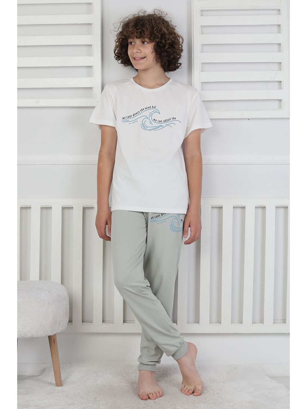 Yeşil We Can Adjust The Baskılı Erkek Çocuk Pijama Takımı-2