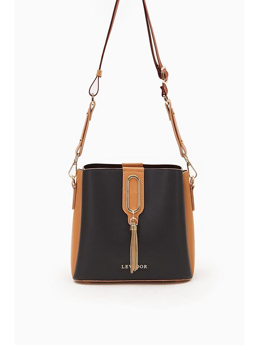 Siyah Camel Kadın El ve Omuz Çantası 930126