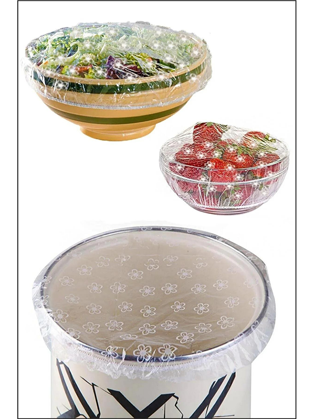 Gri Pembe 45x65 cm Silikon Hamur Açma Matı Çelik Un Eleği ve Hamur Dinlendirme Poşeti 8'li-7