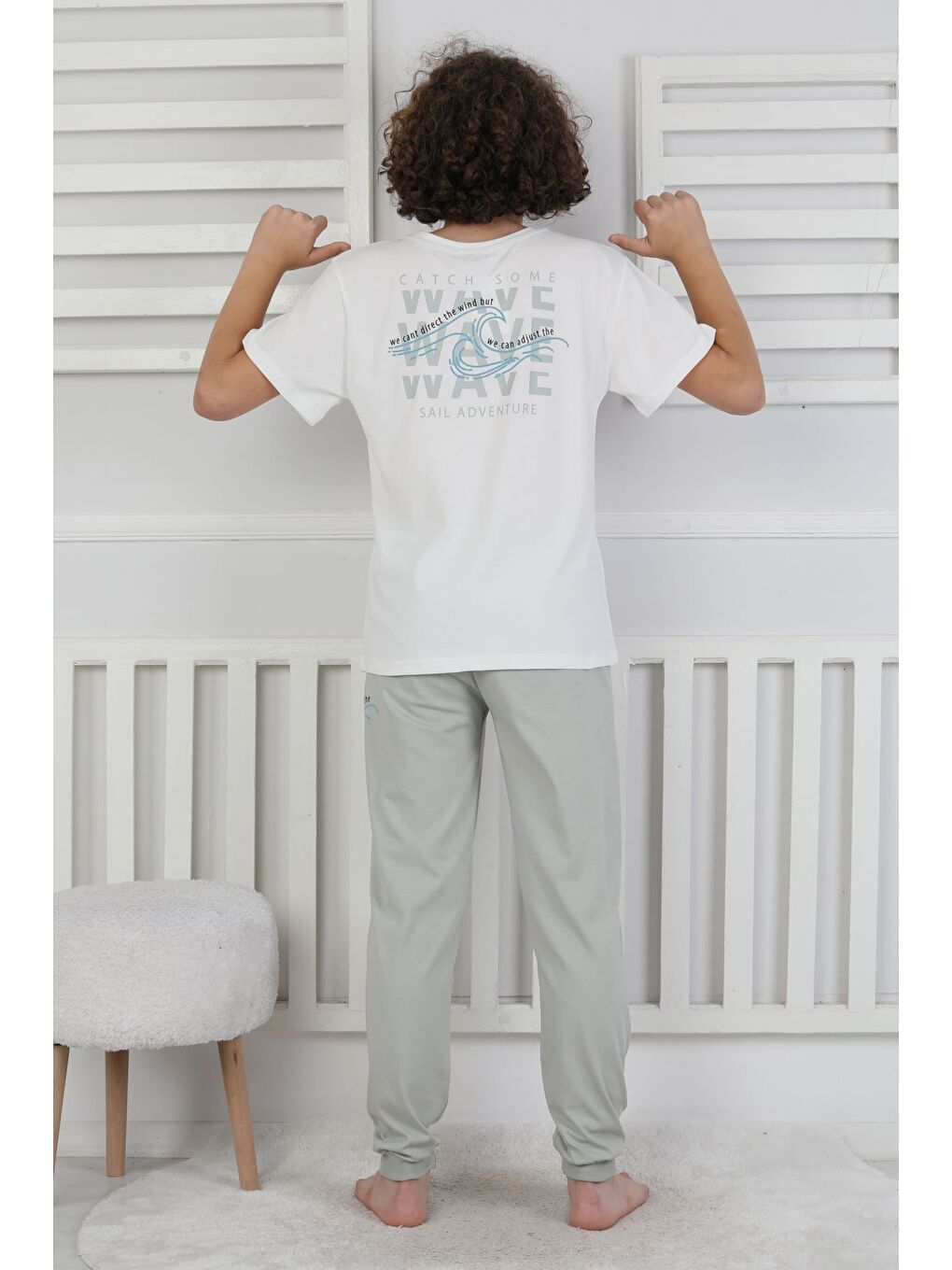 Yeşil We Can Adjust The Baskılı Erkek Çocuk Pijama Takımı-7