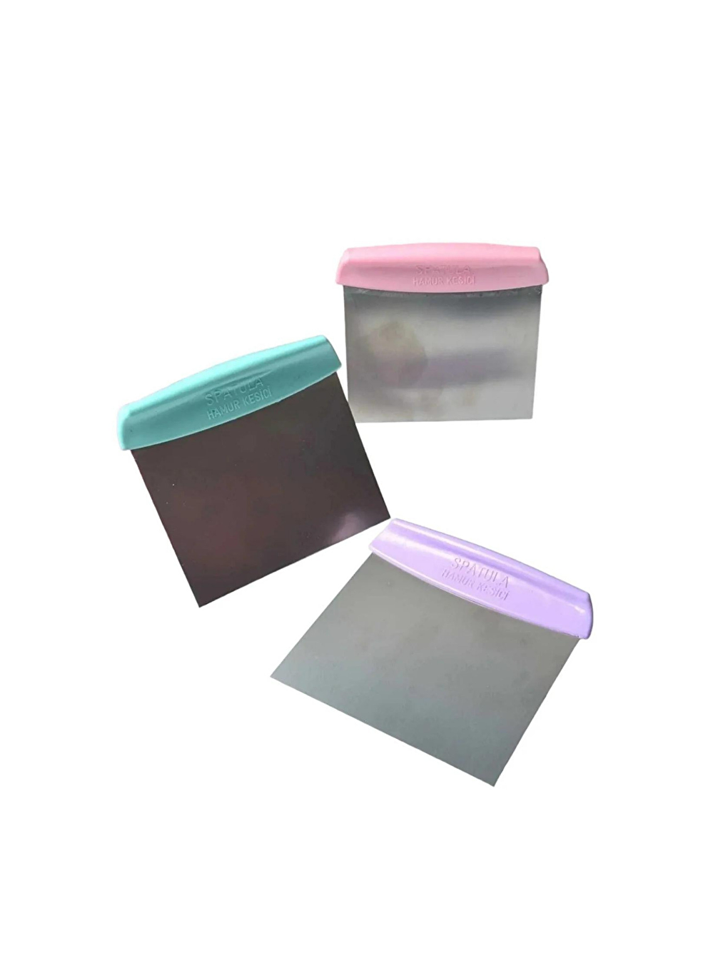 Gri Silikon Ölçülü  Hamur Açma Matı 45 cm x 65 cm Çelik Un Eleği ve Çelik Hamur Kesici-3