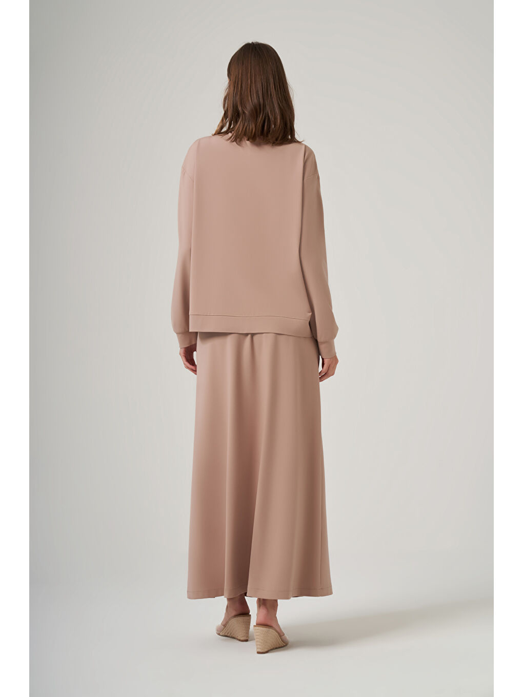 Kahverengi Pul Detay Etekli Takım 1078 Camel-2