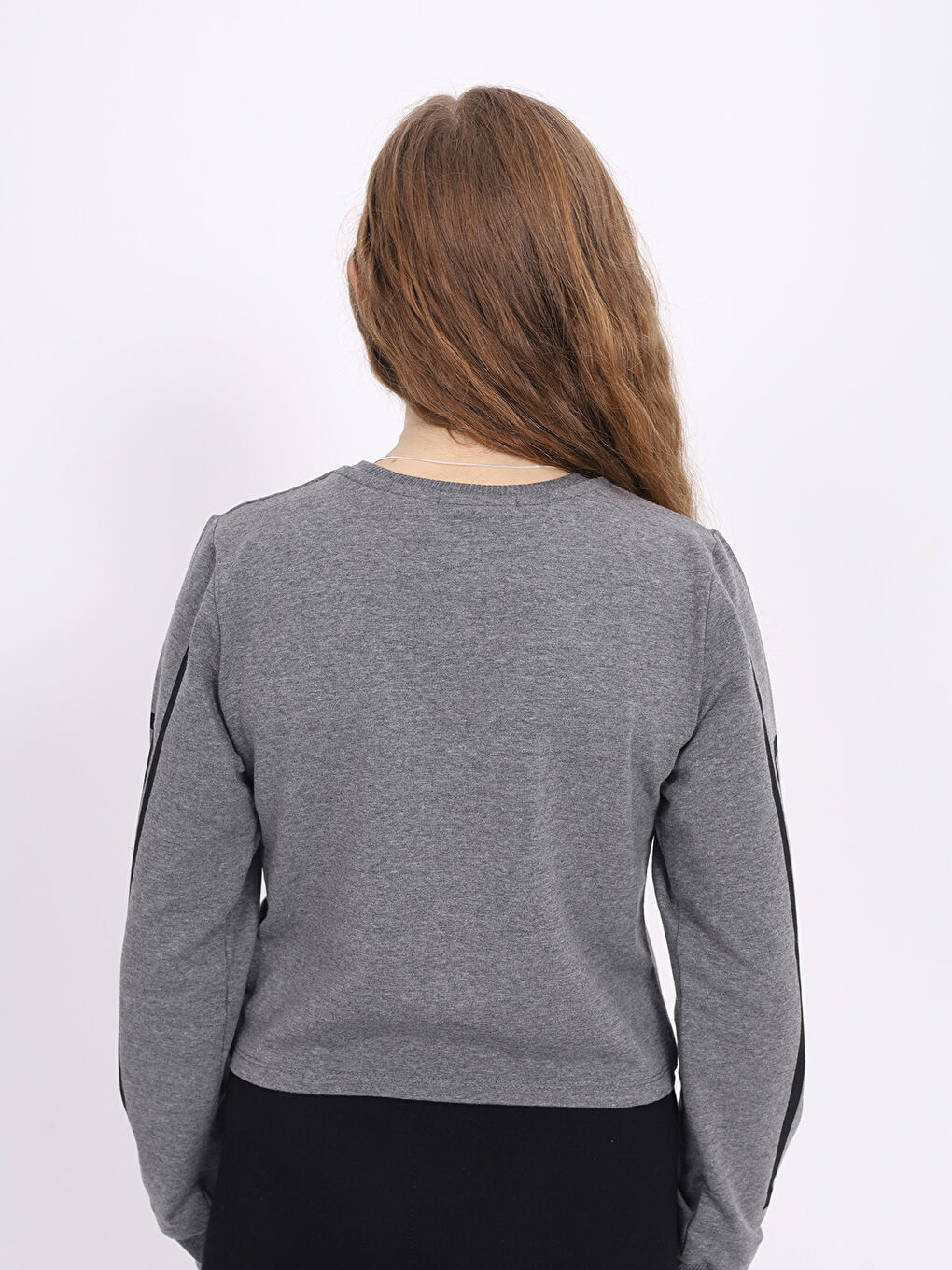 Antrasit Kız Çocuk Cool Baskılı Sweatshirt-3