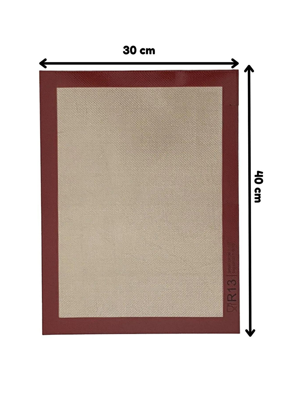 Karışık Isıya Dayanıklı Hamur Pişirme Altlığı ve Ölçülü Gri Hamur Açma Matı 45x65 cm-3