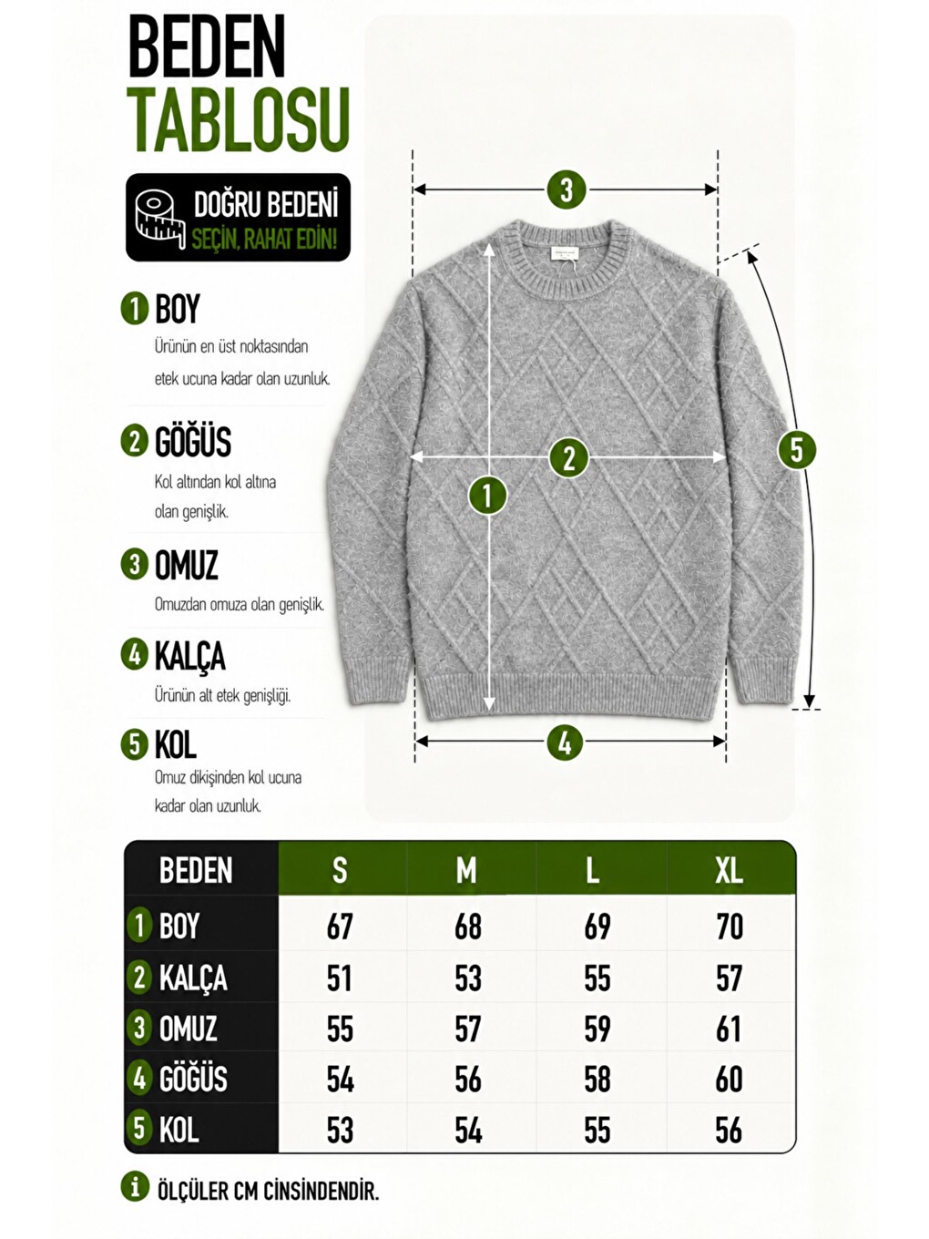 Gri Çapraz Desen Oversize Kışlık Kazak Dp 17567_10066-4