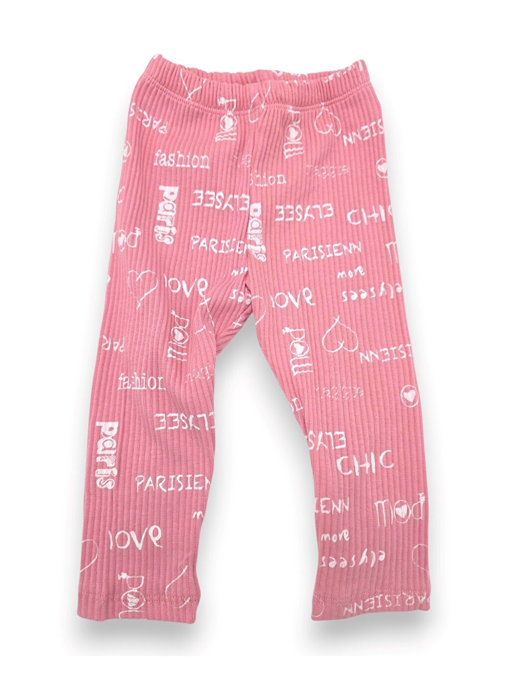 Pembe Kız Bebek Fiyonklu İnce Mevsimlik 2'li Alt Üst Bebek Takım-4