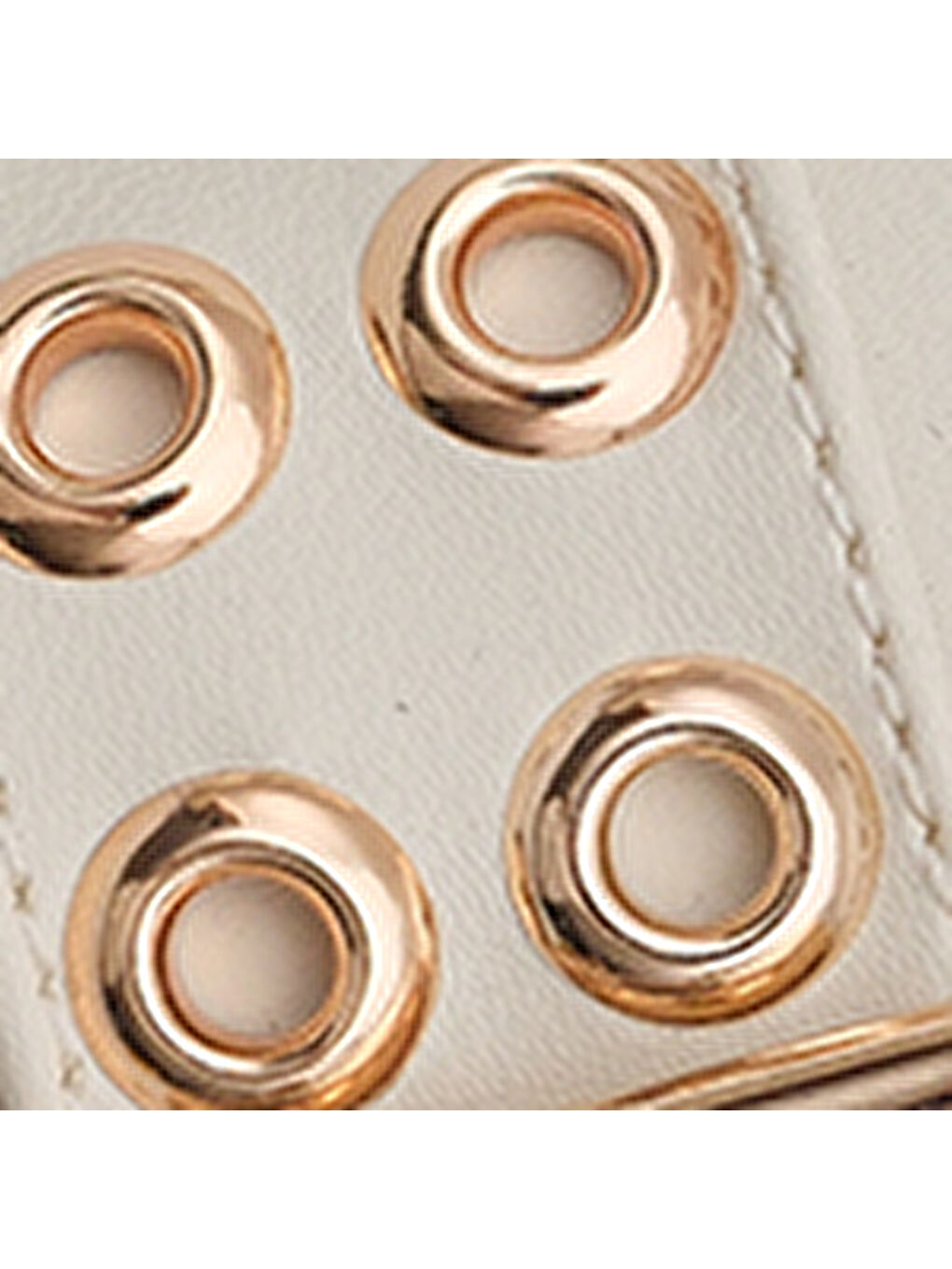 Ekru Krissie Sivri Burunlu Kısa Topuklu Metal Aksesuarlı Kadın Babet-6