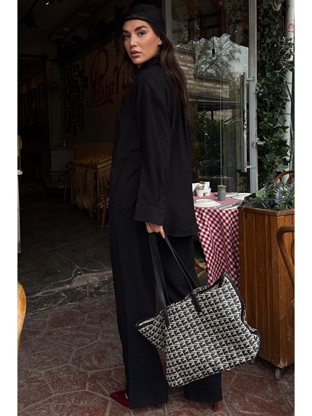 Siyah Soft Touch Modal Gömlekli Takım Mg2742-2