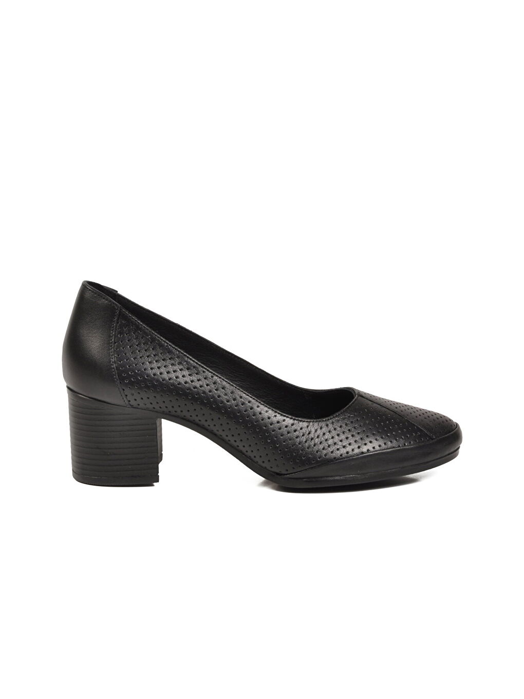Siyah Hakiki Deri Kadın Topuklu Klasik Ayakkabı 1911925Y Z