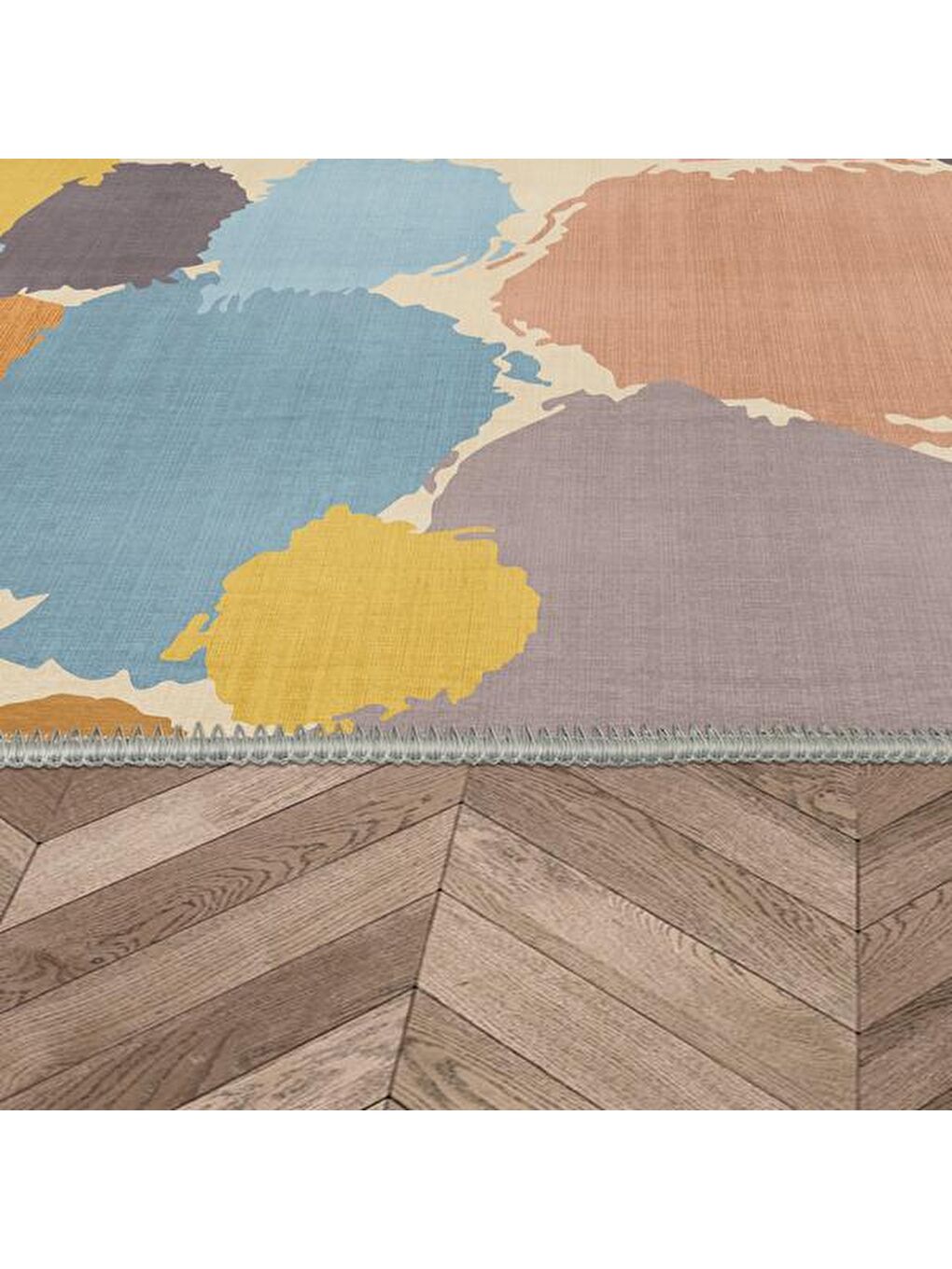 Karışık Renkli Dekoratif Halı - 120x180 cm-2