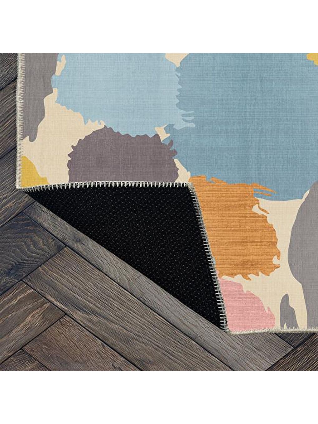 Karışık Renkli Dekoratif Halı - 120x180 cm-3