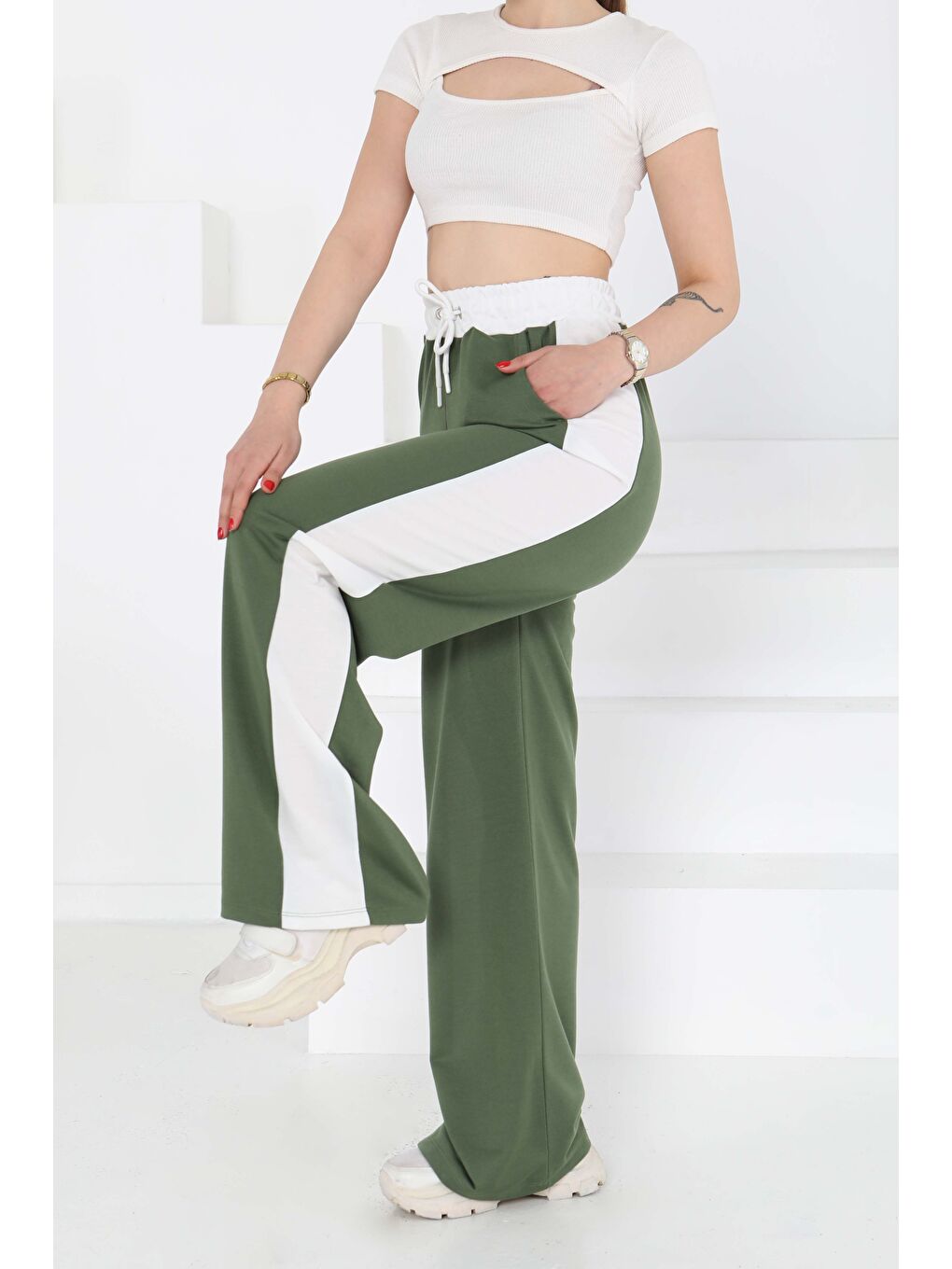 Garnili Bol Pantolon Haki - 27137