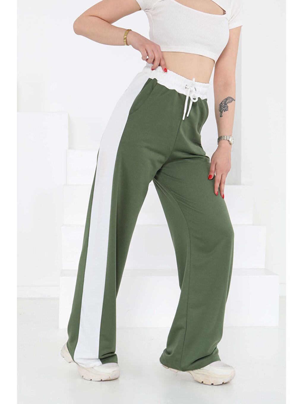 Garnili Bol Pantolon Haki - 27137-2