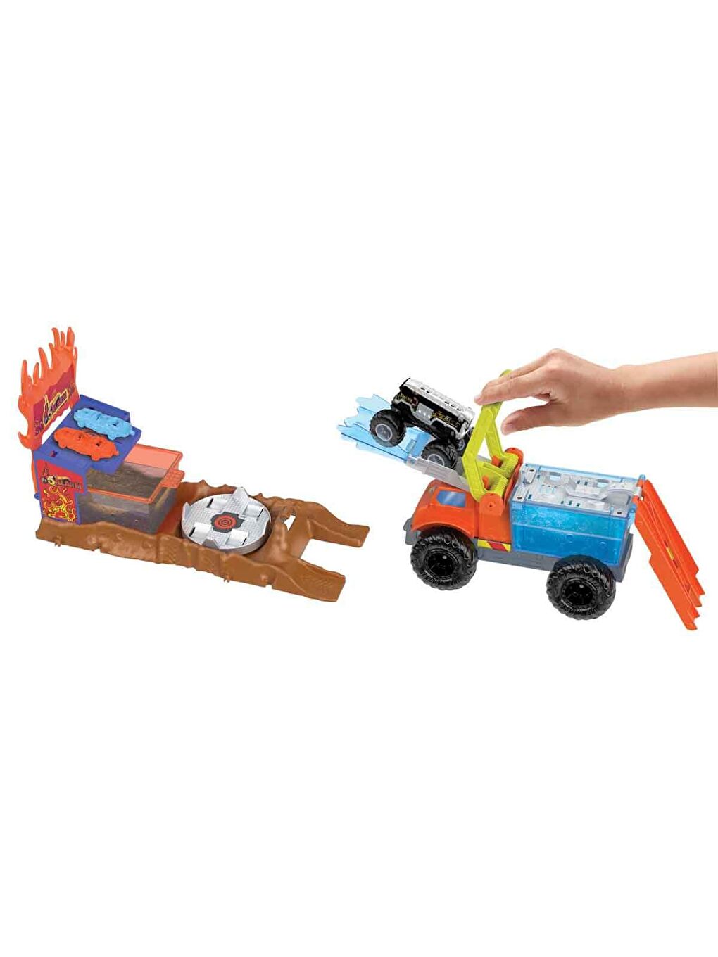 Hot Wheels Renksiz Hot Wheels Monster Trucks Arena Mücadelesi Pist Seti HPN73 - 1