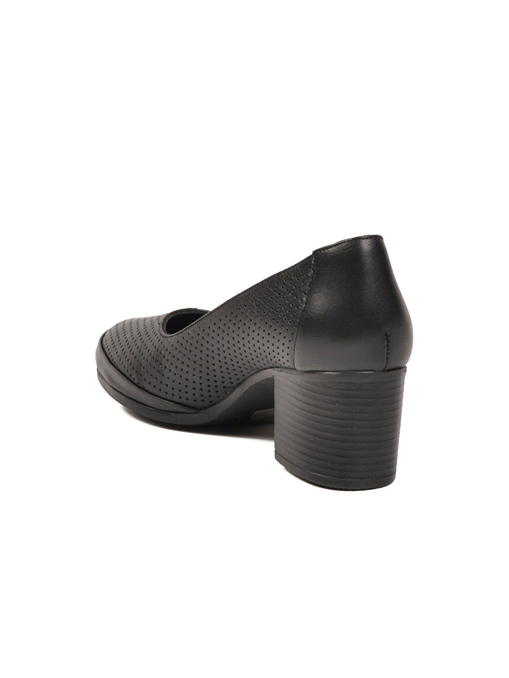 Siyah Hakiki Deri Kadın Topuklu Klasik Ayakkabı 1911925Y Z-3