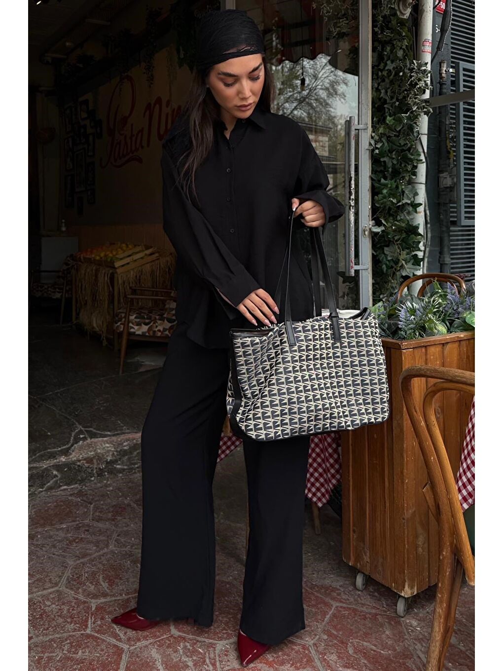 Siyah Soft Touch Modal Gömlekli Takım Mg2742-4