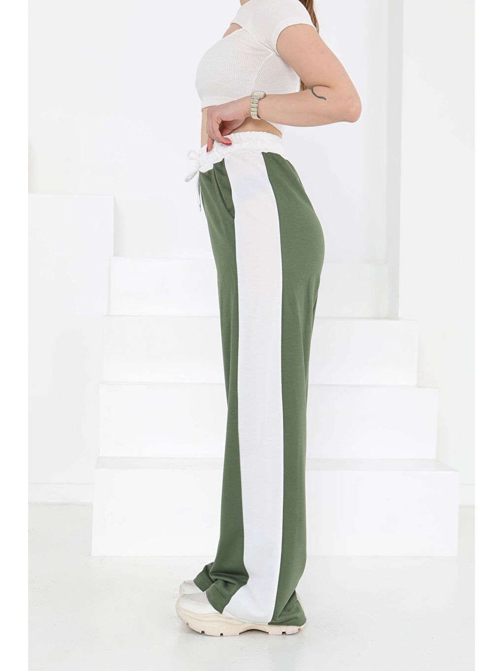 Garnili Bol Pantolon Haki - 27137-5