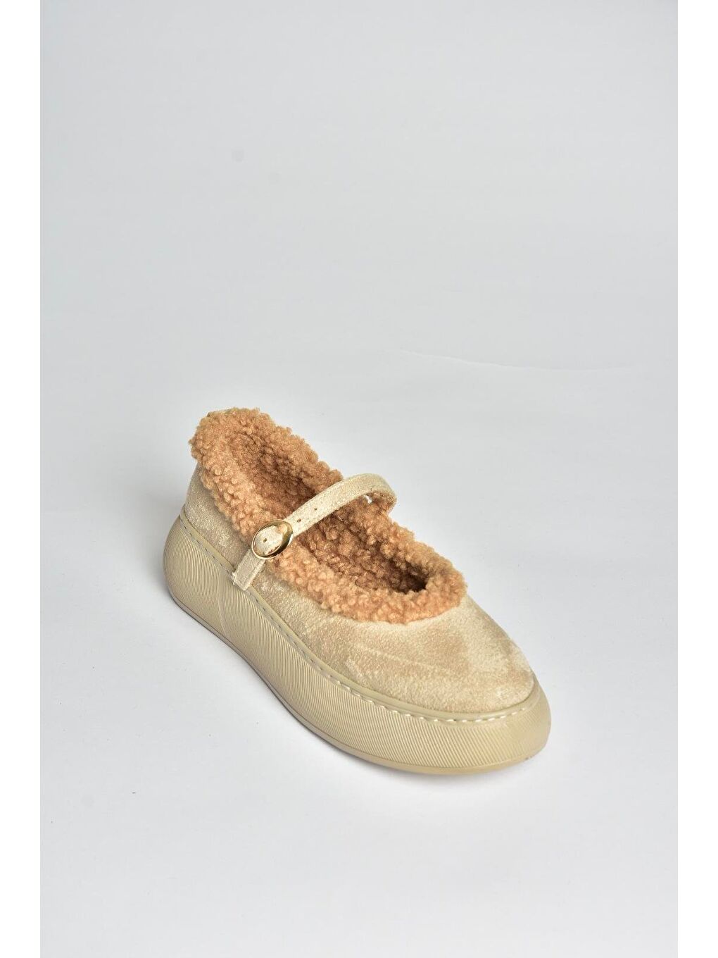 Bej Kadın Kışlık Babet Ayakkabı V811269502-5