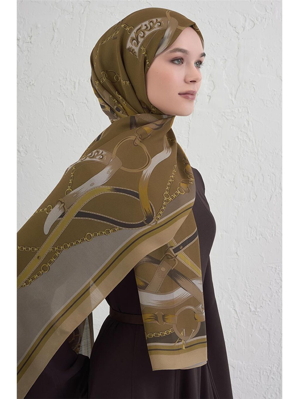 Yeşil Yün İpek Harmony Şal 9315 31-1