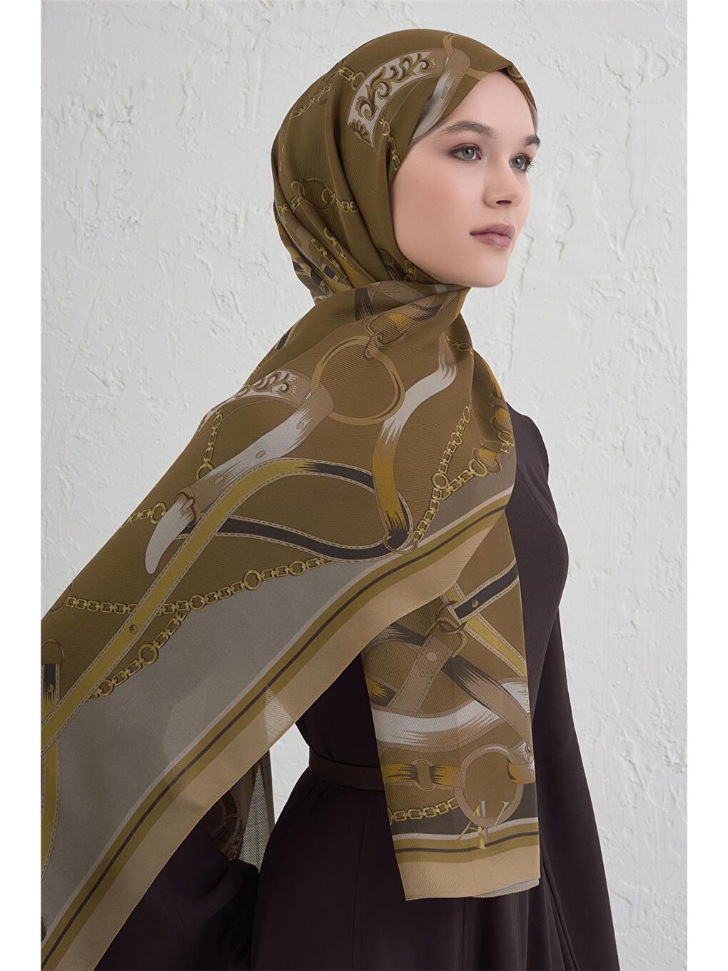 Yeşil Yün İpek Harmony Şal 9315 31-2