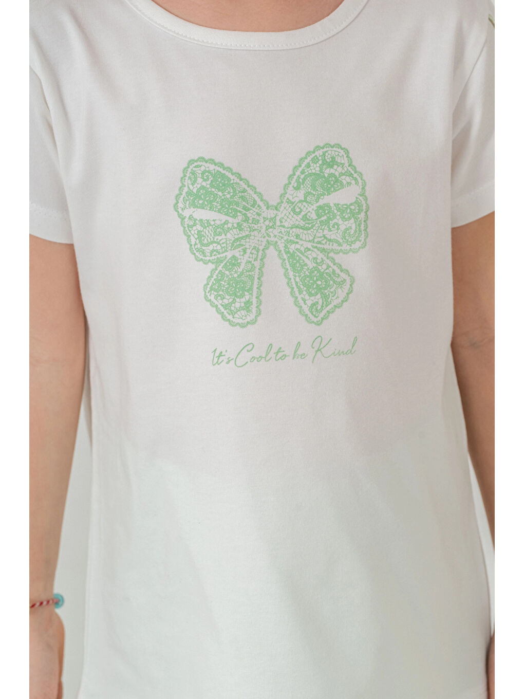 Ekru Fiyonk Baskılı Kız Çocuk Takım 50357-1