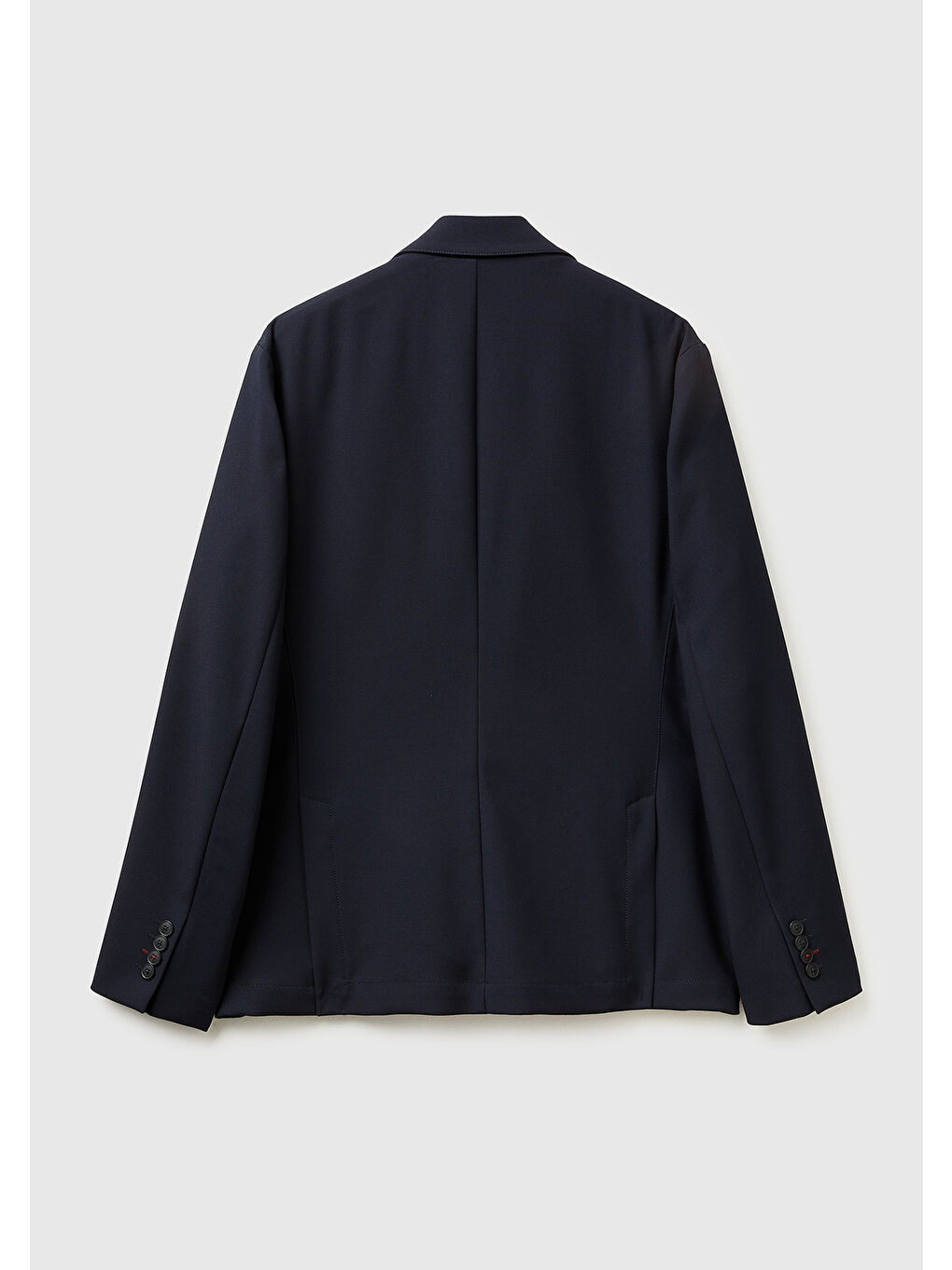 Erkek Lacivert  Viskoz Karışımlı Tek Düğmeli Cepli Regular Fit Blazer-1