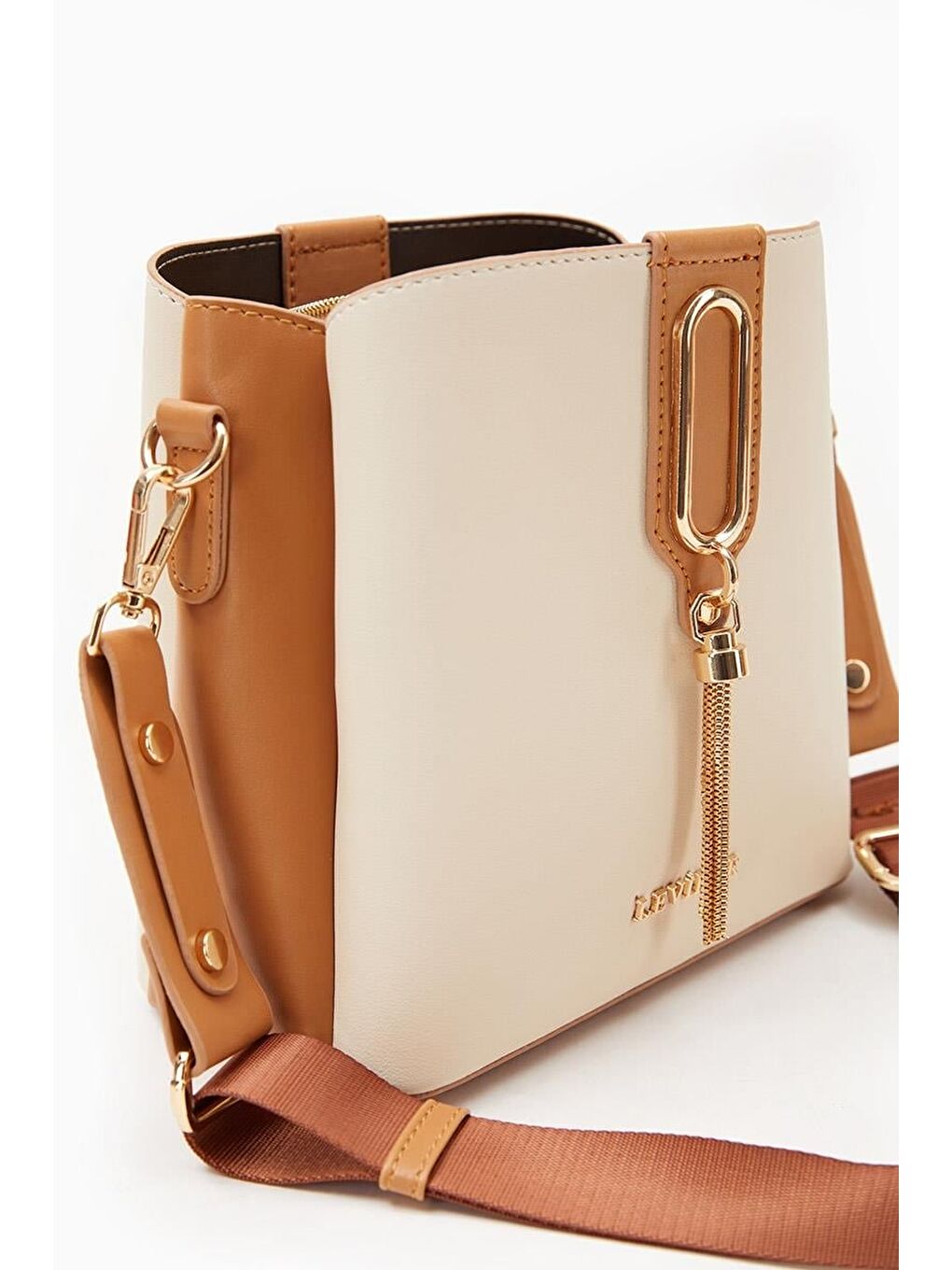 Bej-Camel Kadın El ve Omuz Çantası 930126-3