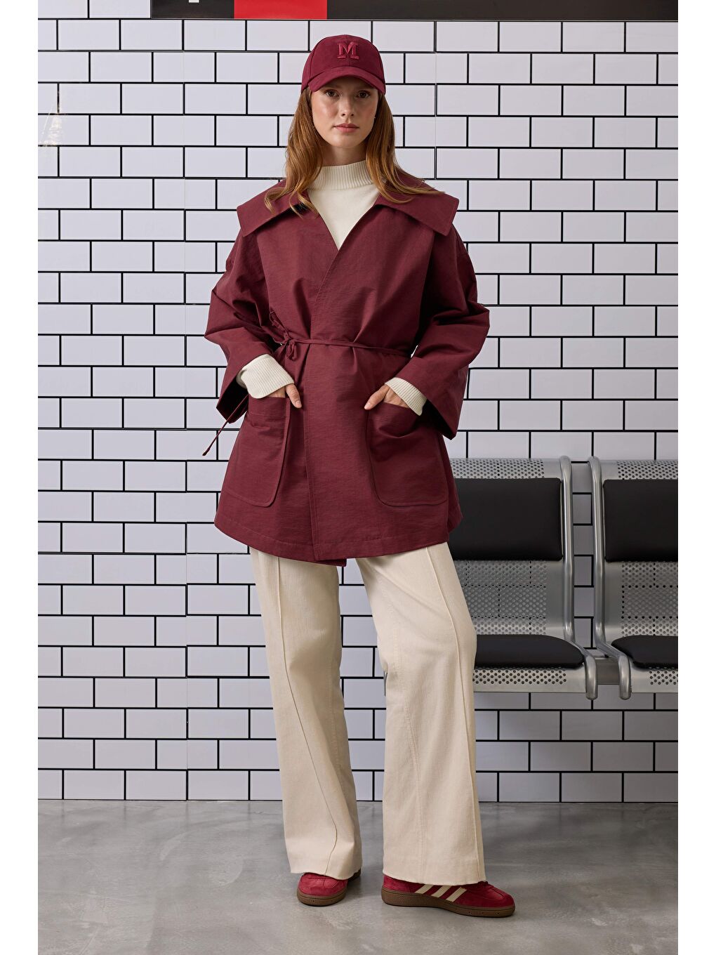 Kimono Ceket Bordo-2