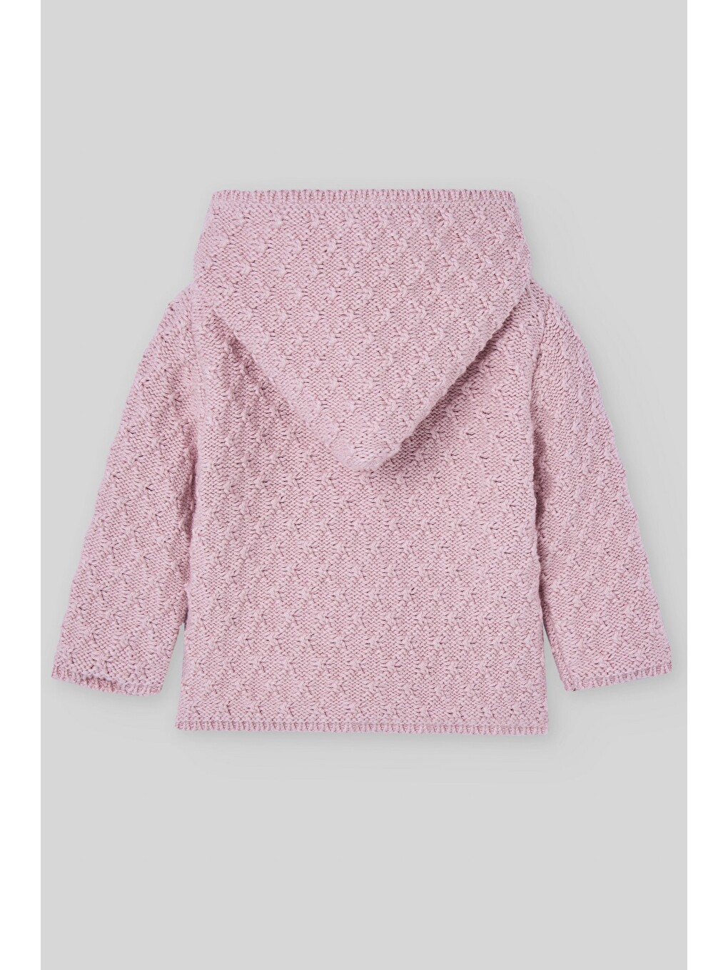 Pembe Yenidoğan Triko Pudra Ceket-1