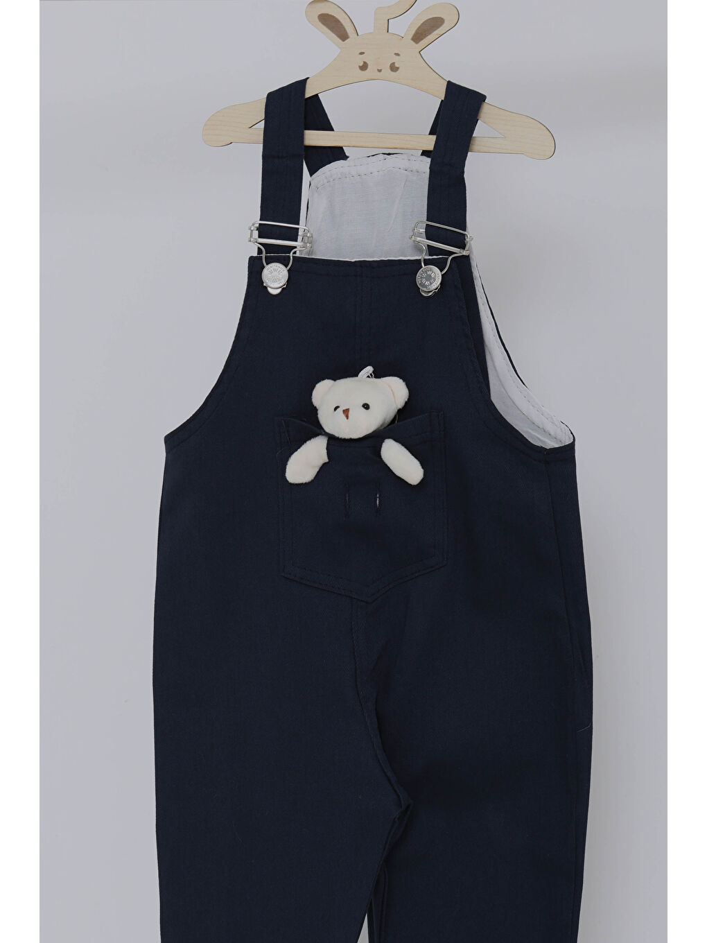 Kız Çocuk Lacivert Ayıcıklı Salopet - 27064-1