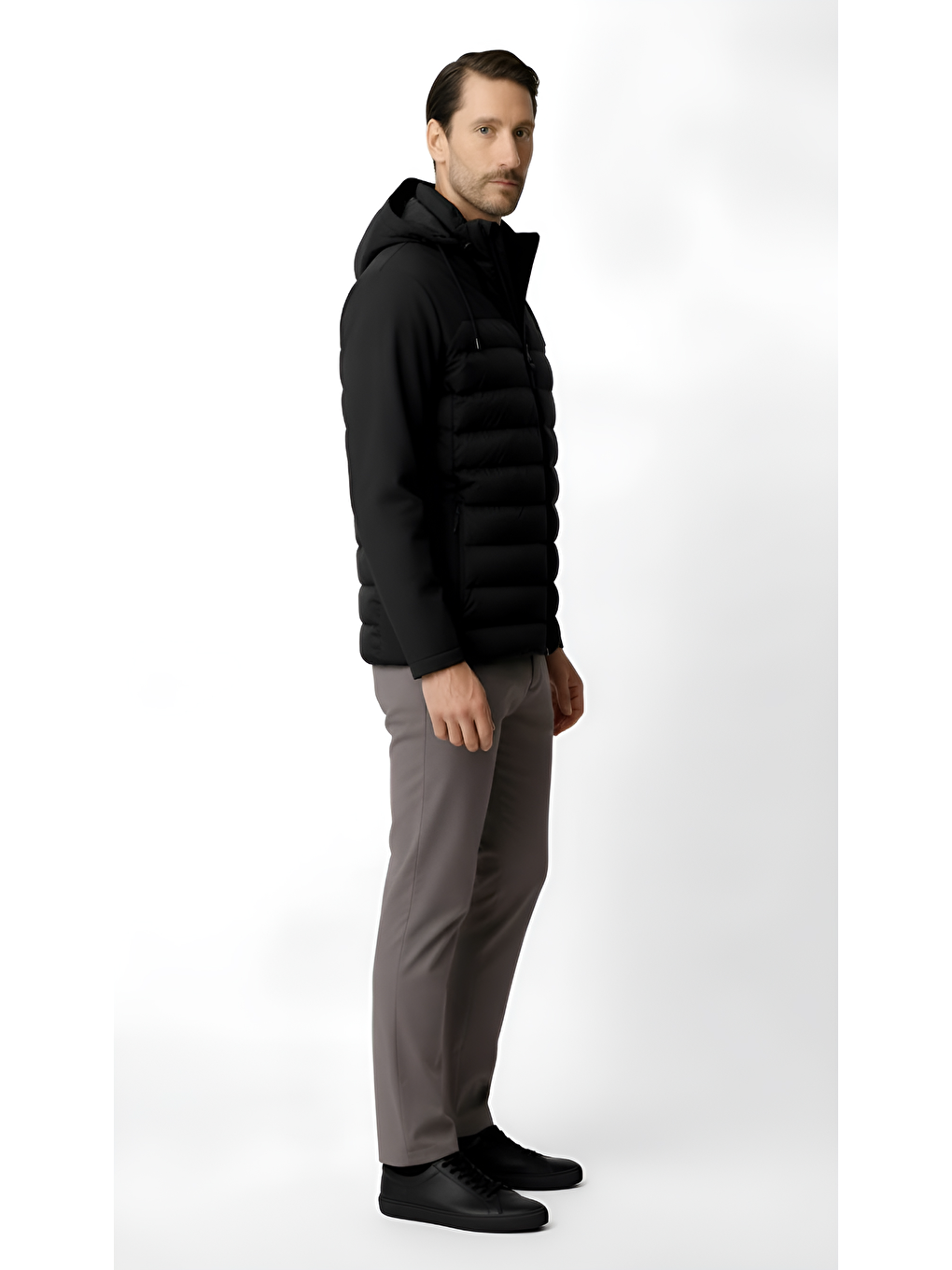 Erkek Siyah Şişme Mont-1