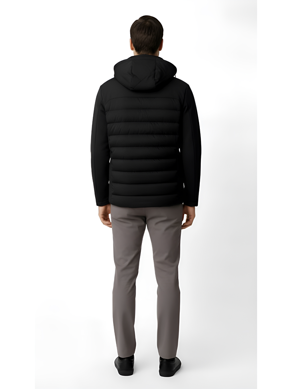 Erkek Siyah Şişme Mont-3