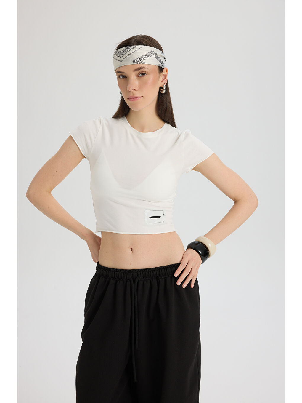 Scarlet Siyah Crop Eşofman Takım-2