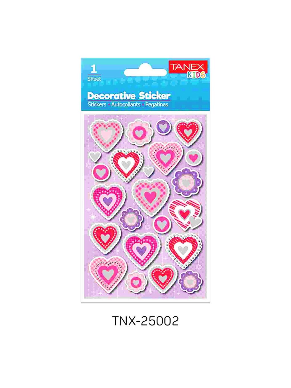 Kids Sticker Puffy Parıltılı Kalpler Serisi 23 Parça (25002)