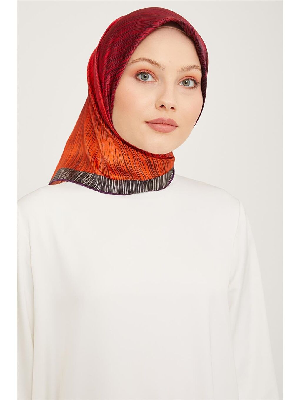 Karışık Twill İpek Eşarp 23Ka9005 10