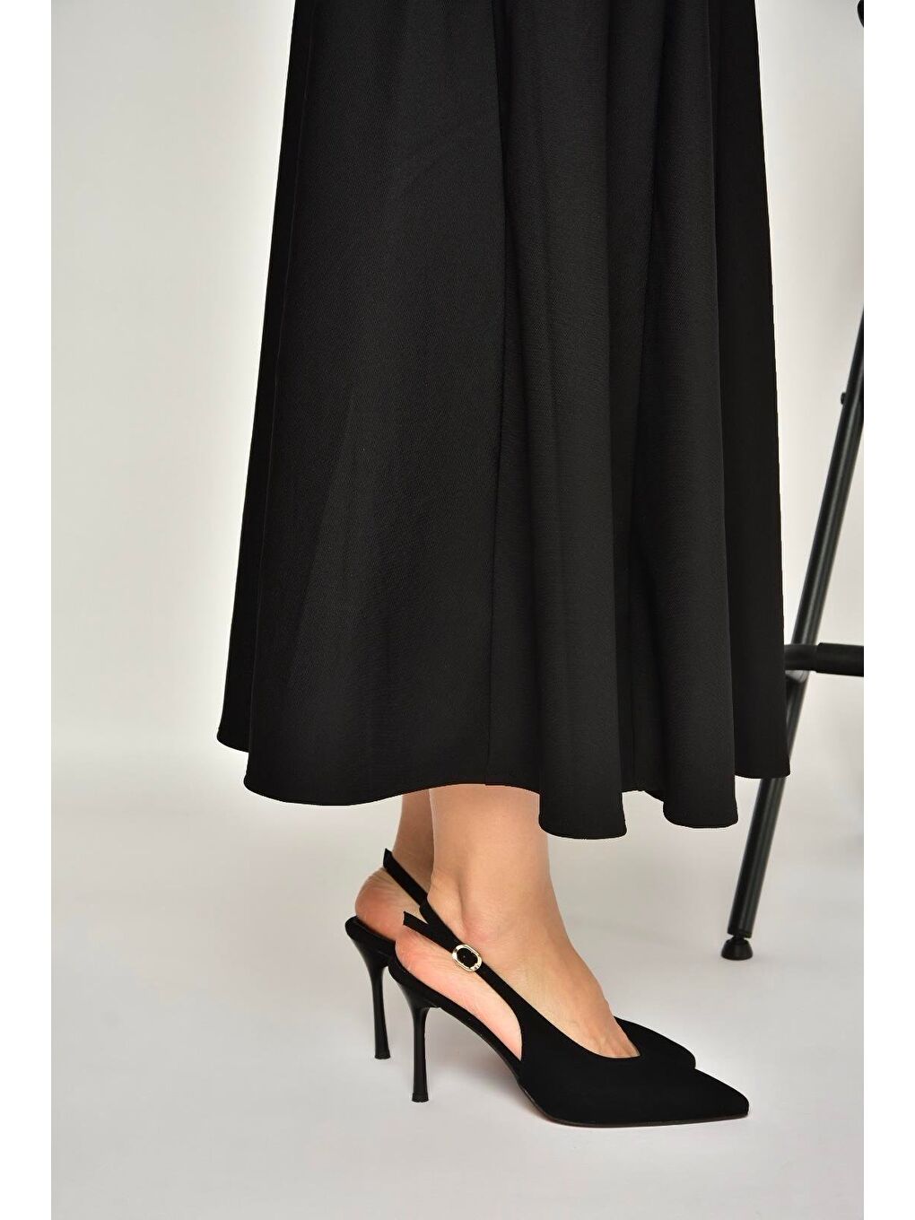Siyah Kadın Topuklu Ayakkabı Y676090504-4