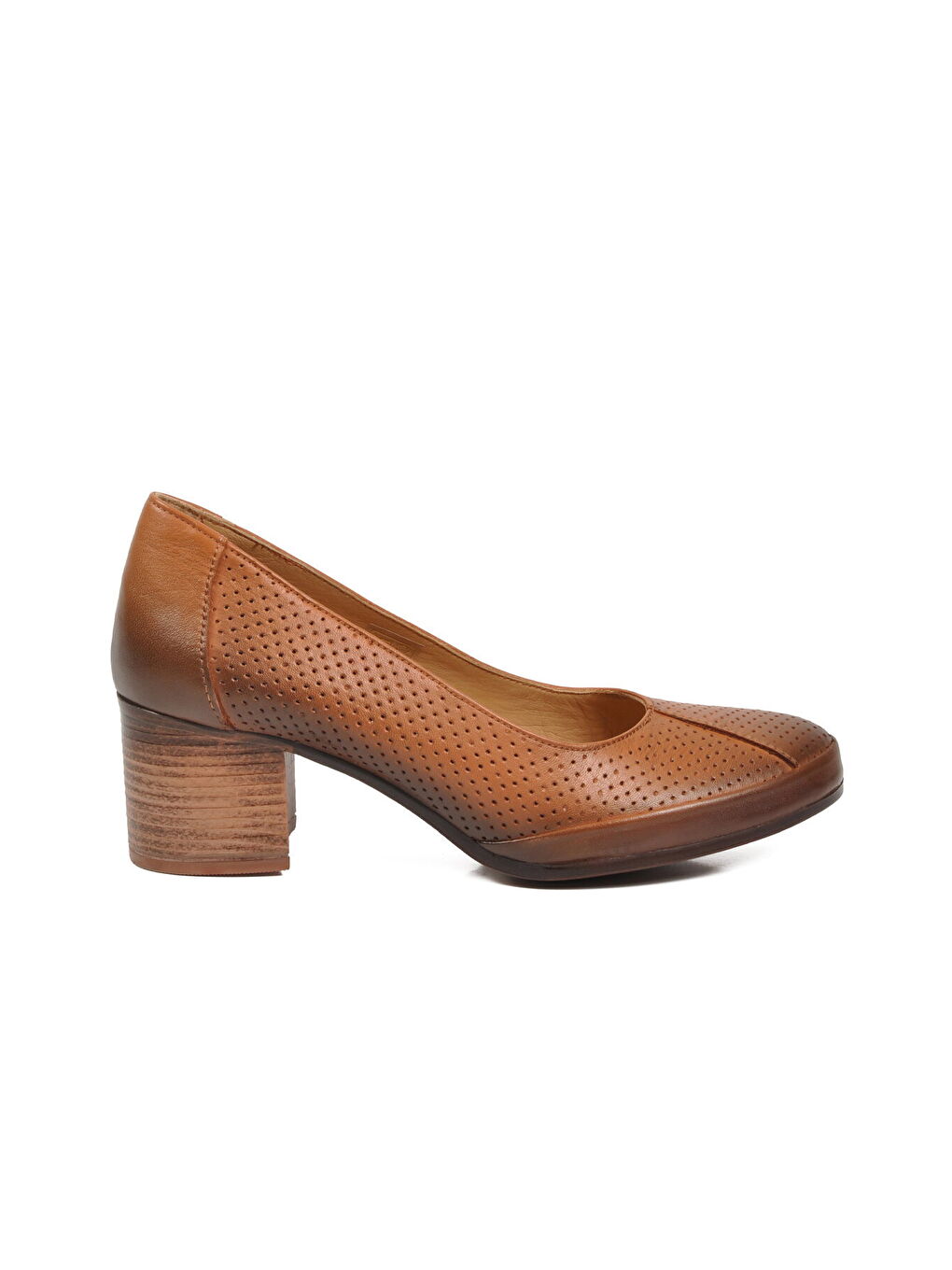 Kahverengi Taba Hakiki Deri Kadın Topuklu Klasik Ayakkabı 1911925Y Z